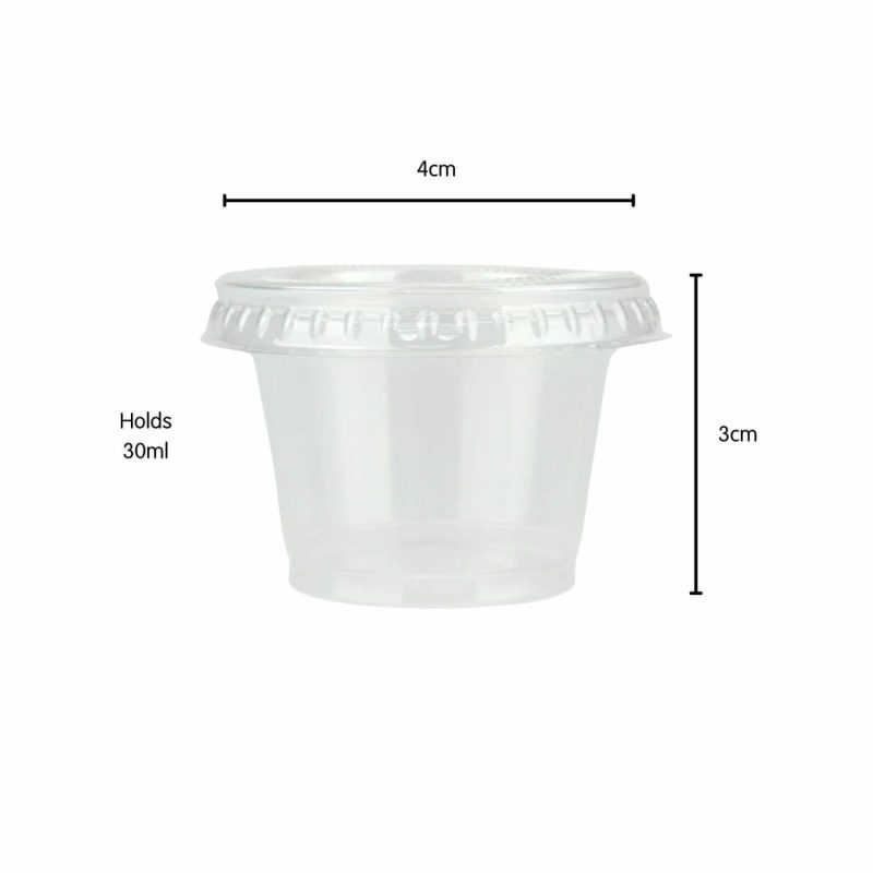 Storage & Containers | Dressing Containers With Lids 30Ml (Pack Of 30) Catering & Kitchen Storage & Containers