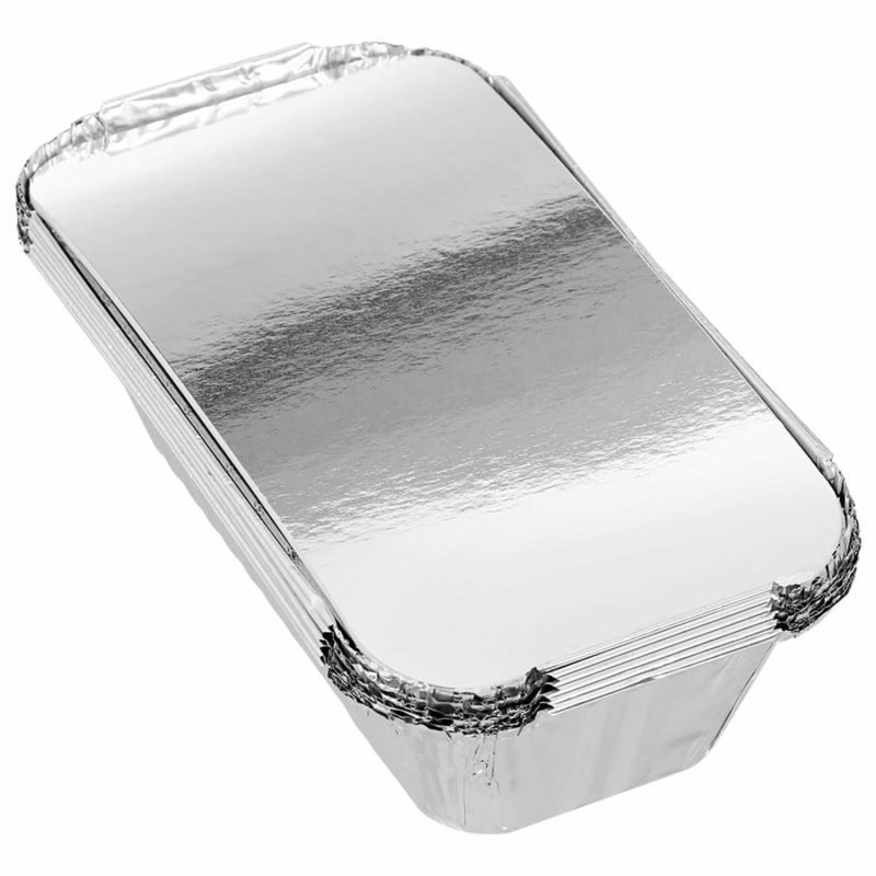 Storage & Containers | Foil Oven Trays With Lids 20Cm X 11Cm X 5Cm (Pack Of 6) Catering & Kitchen Storage & Containers