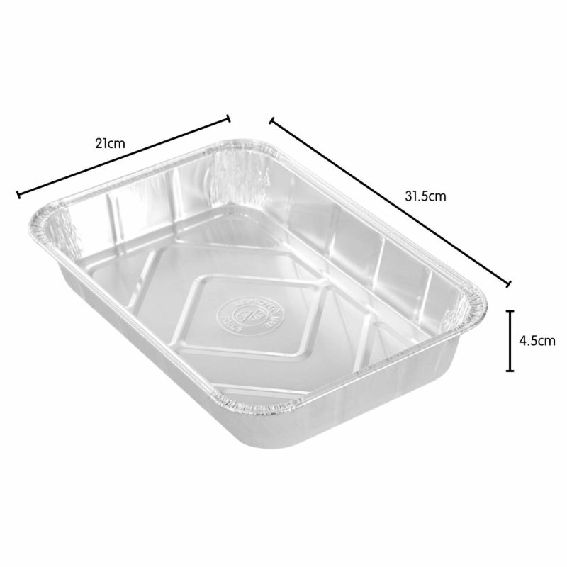 Storage & Containers | Foil Oven Trays With Lids 31.5Cm X 21Cm X 4.5Cm (Pack Of 10) Catering & Kitchen Storage & Containers