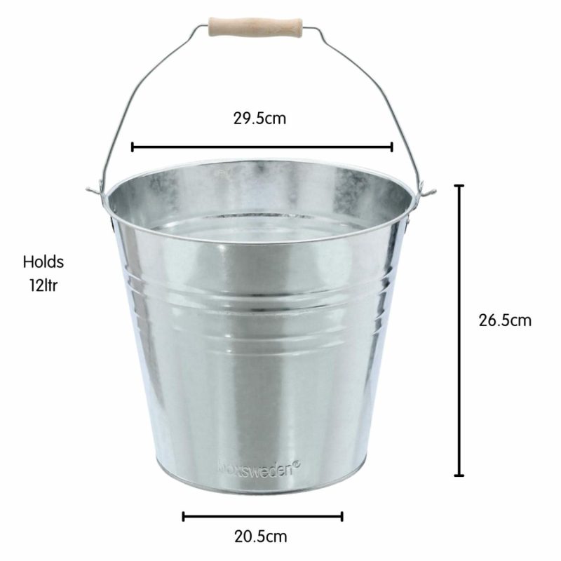 Storage & Containers | Galvanised Metal Ice Bucket With Handle 12L Catering & Kitchen Storage & Containers