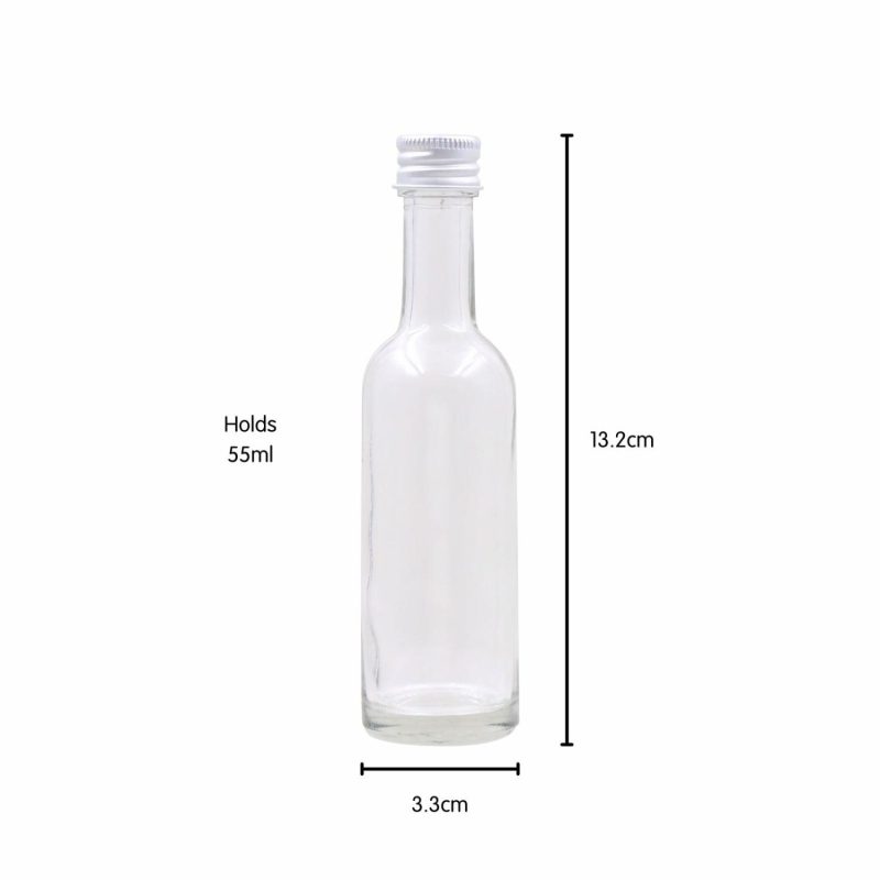 Storage & Containers | Glass Screw Top Long Series Bottle/Jar 55Ml Catering & Kitchen Storage & Containers