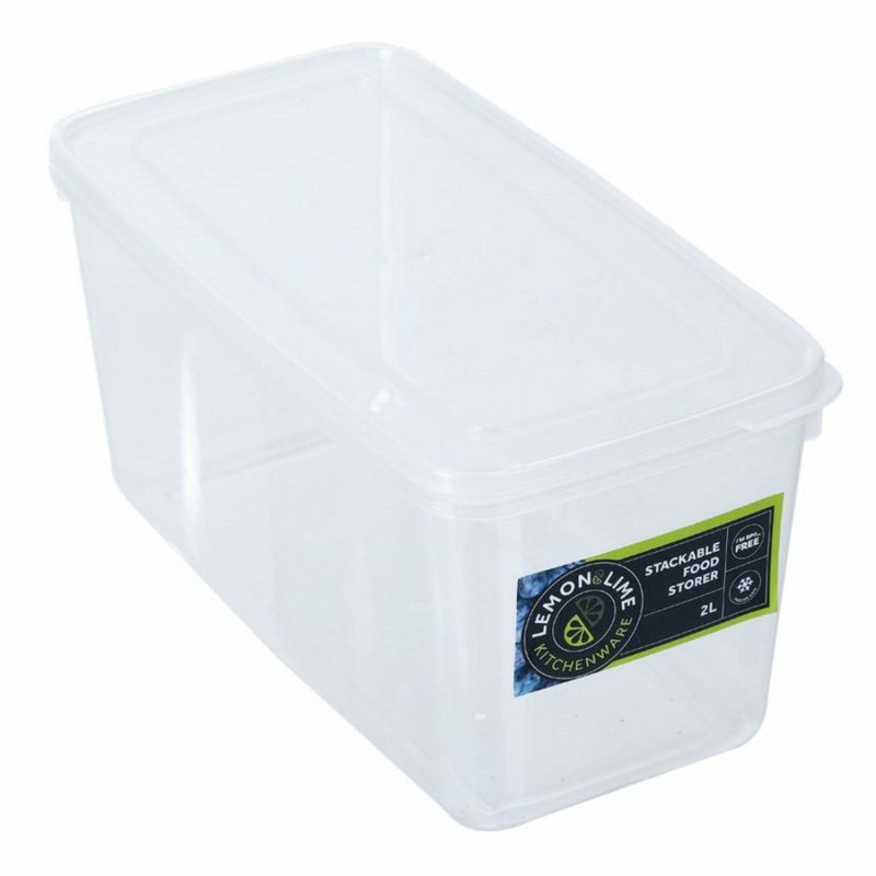 Storage & Containers | Keep Fresh Clear Stackable Plastic Food Container 2L Catering & Kitchen Storage & Containers