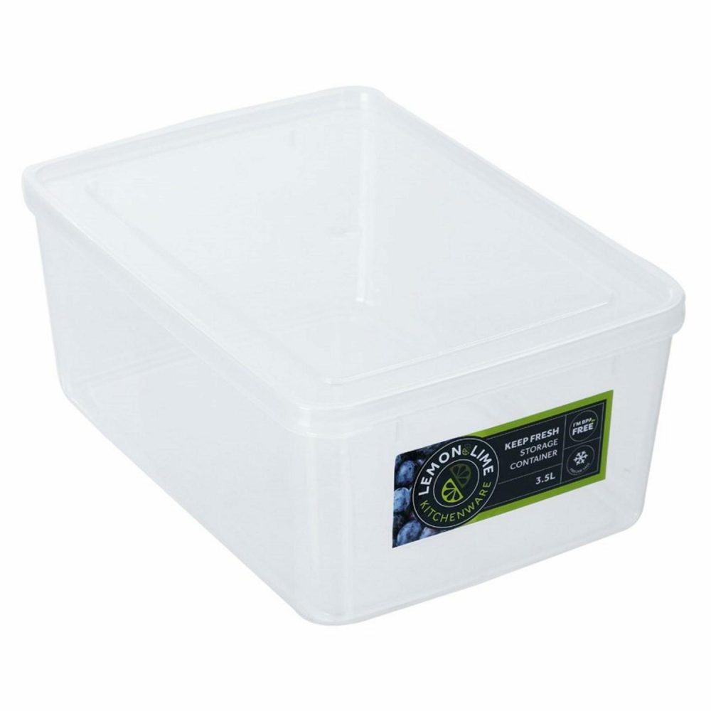 Storage & Containers | Keep Fresh Clear Stackable Plastic Food Container 3.5L Catering & Kitchen Storage & Containers