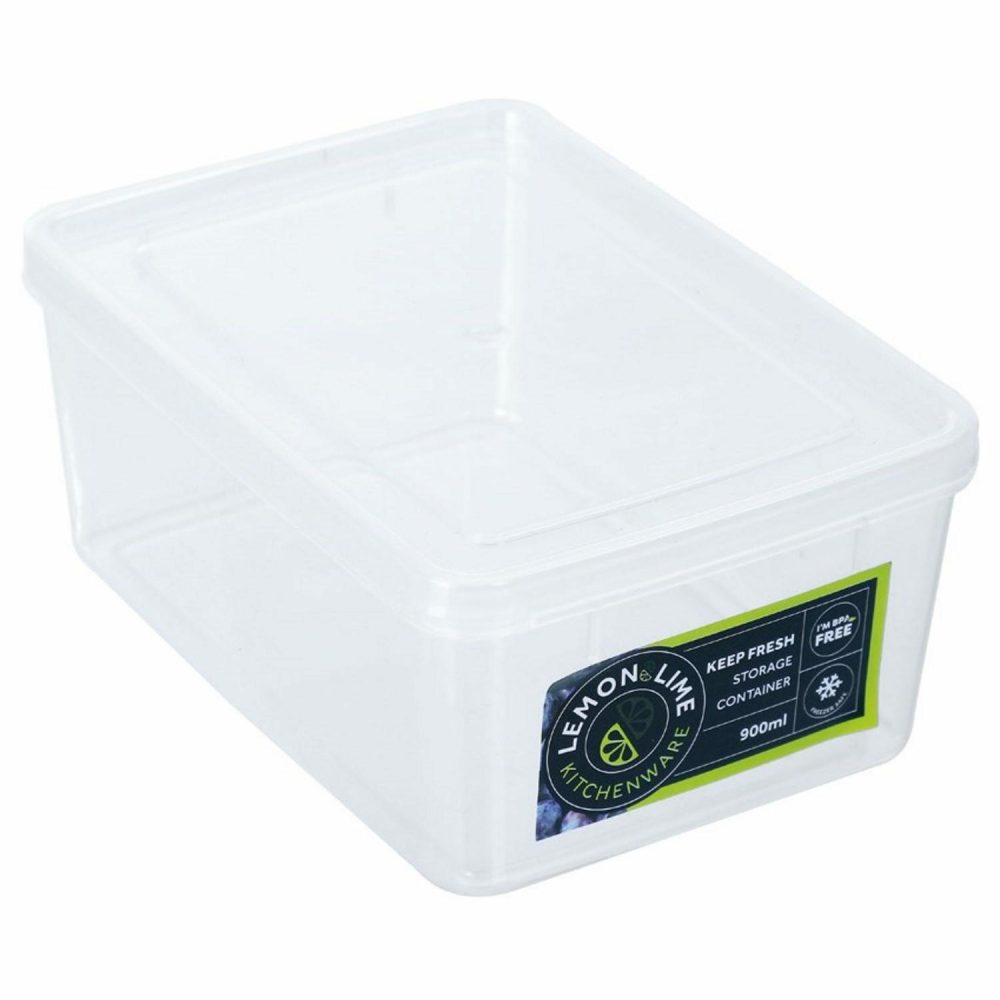 Storage & Containers | Keep Fresh Clear Stackable Plastic Food Container 900Ml Catering & Kitchen Storage & Containers