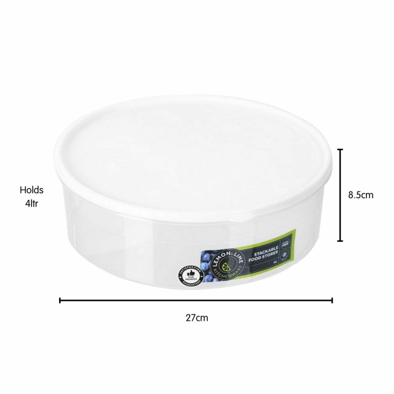 Storage & Containers | Keep Fresh Round Plastic Food Container 4L Catering & Kitchen Storage & Containers