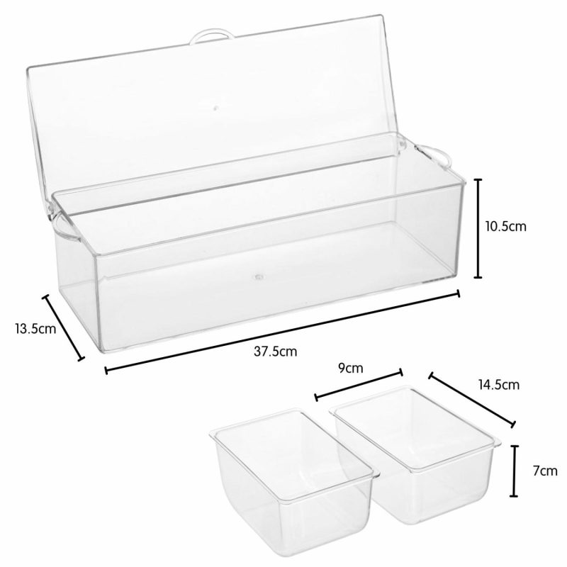 Storage & Containers | Lemon & Lime Crystal Chilled Serving Box With Flip Lid Catering & Kitchen Storage & Containers