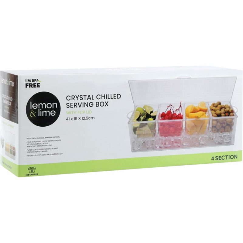 Storage & Containers | Lemon & Lime Crystal Chilled Serving Box With Flip Lid Catering & Kitchen Storage & Containers