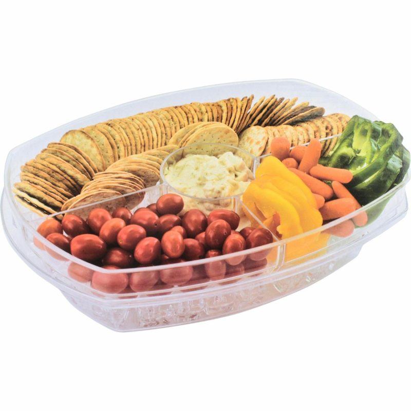 Storage & Containers | Lemon & Lime Crystal Chilled Serving Platter With Lid Catering & Kitchen Storage & Containers