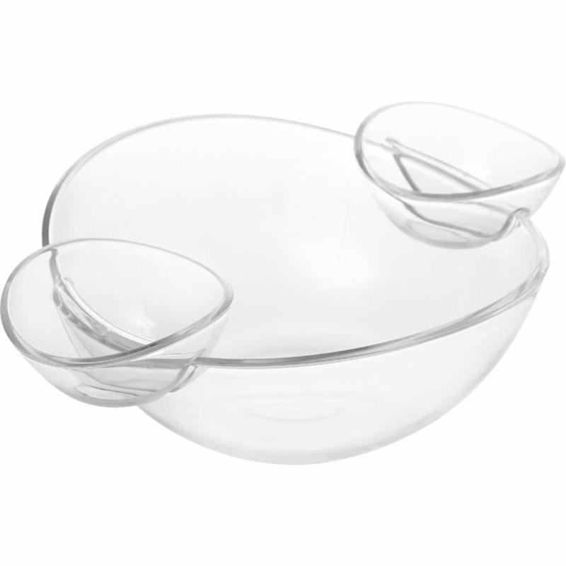 Storage & Containers | Lemon & Lime Crystal Serving Bowl With Attachable Dipping Bowls Catering & Kitchen Storage & Containers