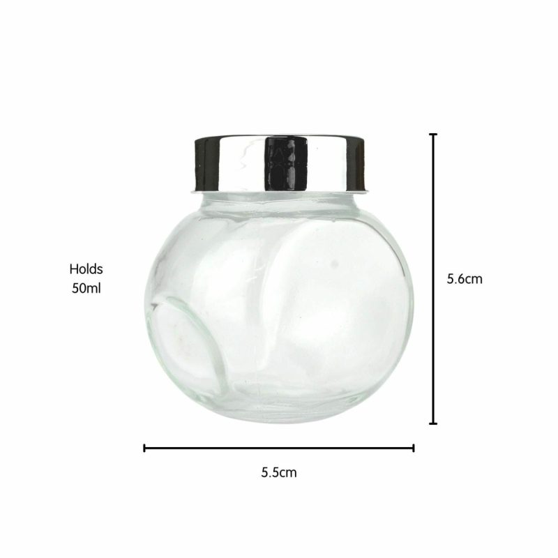 Storage & Containers | Mini Glass Storage Jars 50Ml (Pack Of 6) Catering & Kitchen Storage & Containers