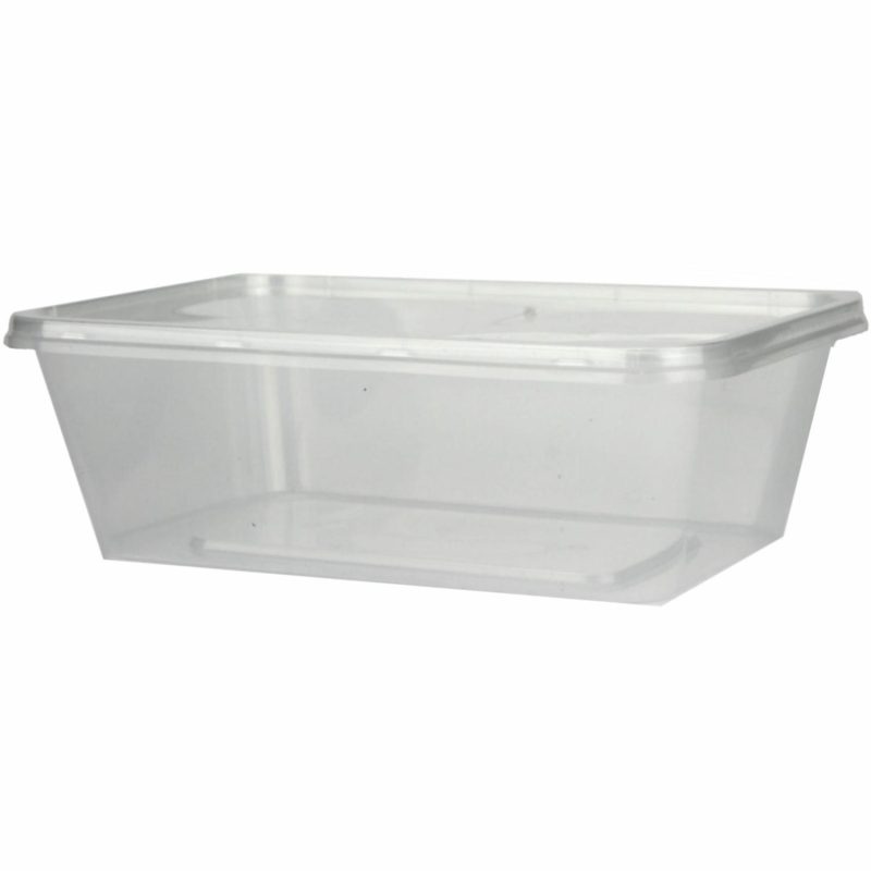 Storage & Containers | Plastic Takeaway Containers With Lids 750Ml (Pack Of 20) Catering & Kitchen Storage & Containers