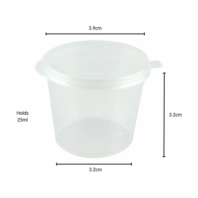 Storage & Containers | Sauce Containers With Hinged Lids 25Ml (Pack Of 45) Catering & Kitchen Storage & Containers