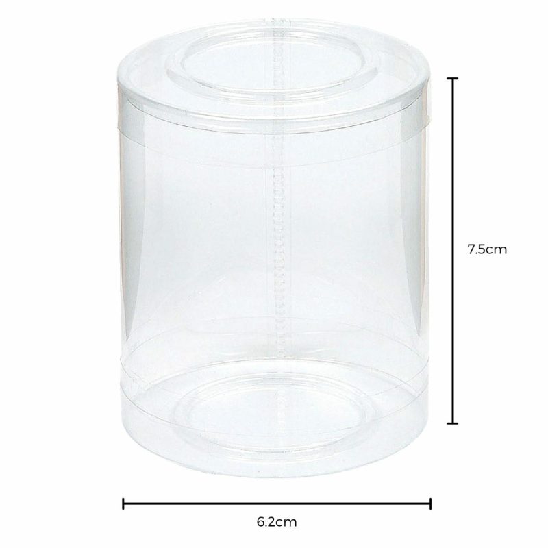 Storage & Containers | Small Round Clear Plastic Cylinder Containers (Pack Of 12) Catering & Kitchen Storage & Containers