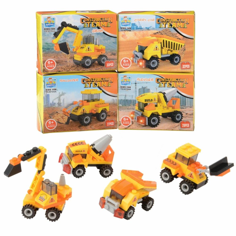 Toys | Construction Vehicles Bricks Building Sets (Pack Of 12) Toys Toys