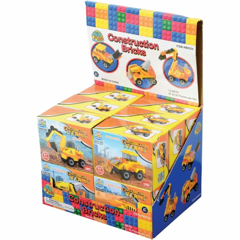 Toys | Construction Vehicles Bricks Building Sets (Pack Of 12) Toys Toys