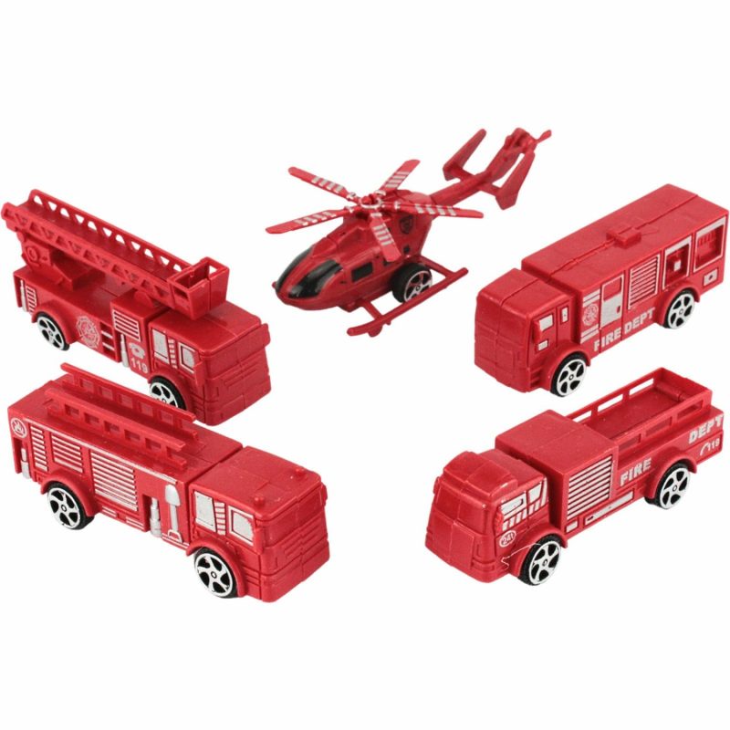 Toys | Fire Pull Back Vehicles (Pack Of 5) Toys Toys