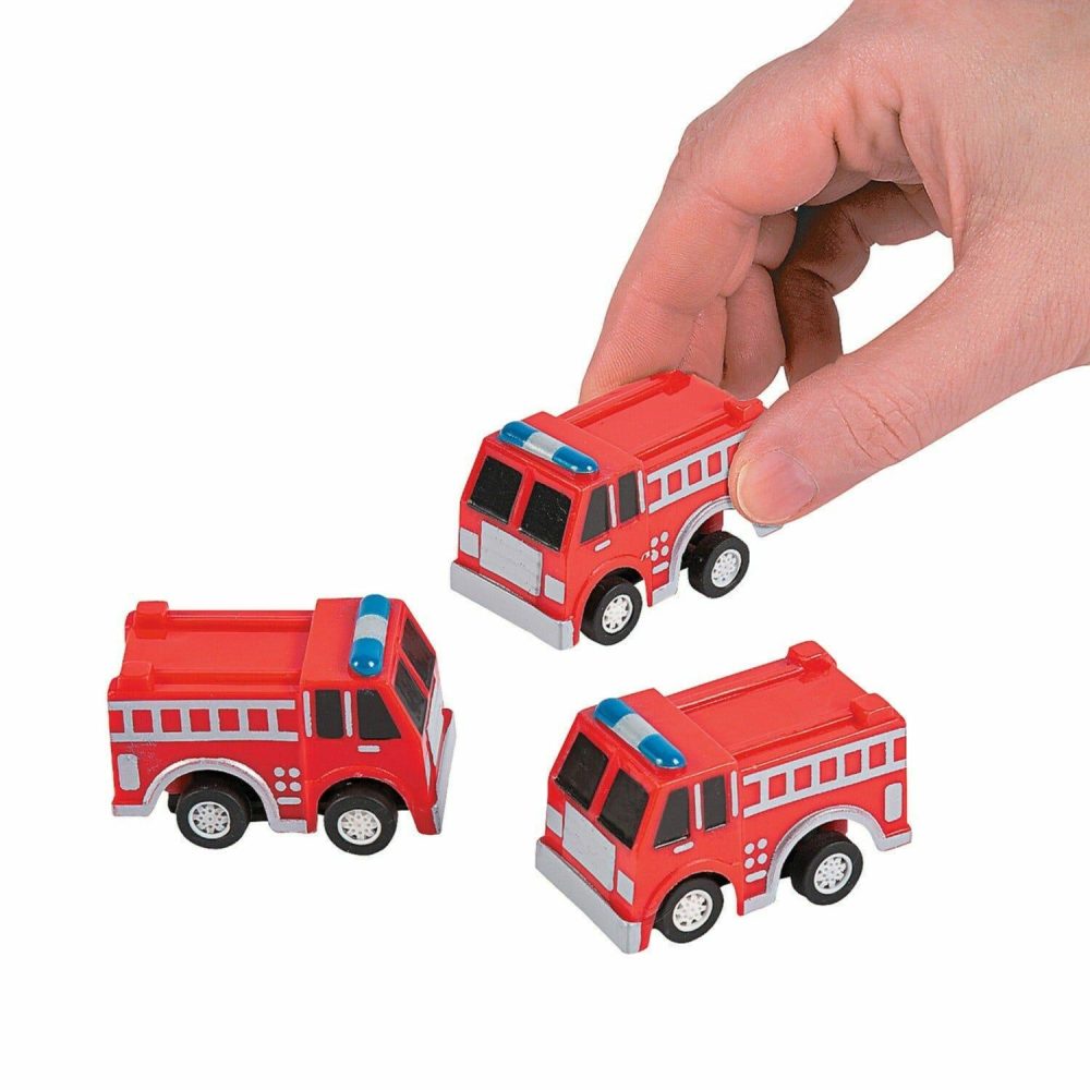 Toys | Mini Pull Back Fire Trucks (Pack Of 6) Toys Toys