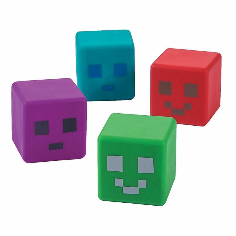 Toys | Pixel Face Vinyl Cube Toys (Pack Of 12) Toys Toys