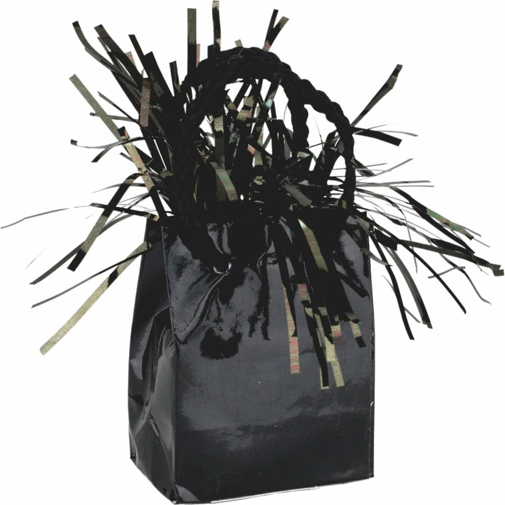 Weights, Sticks & Accessories | Black Gift Bag Balloon Weight Balloons Weights, Sticks & Accessories