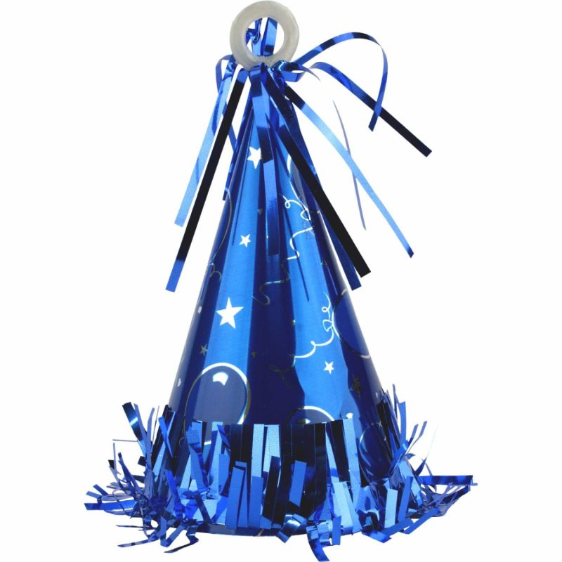 Weights, Sticks & Accessories | Blue Party Hat Balloon Weight Balloons Weights, Sticks & Accessories