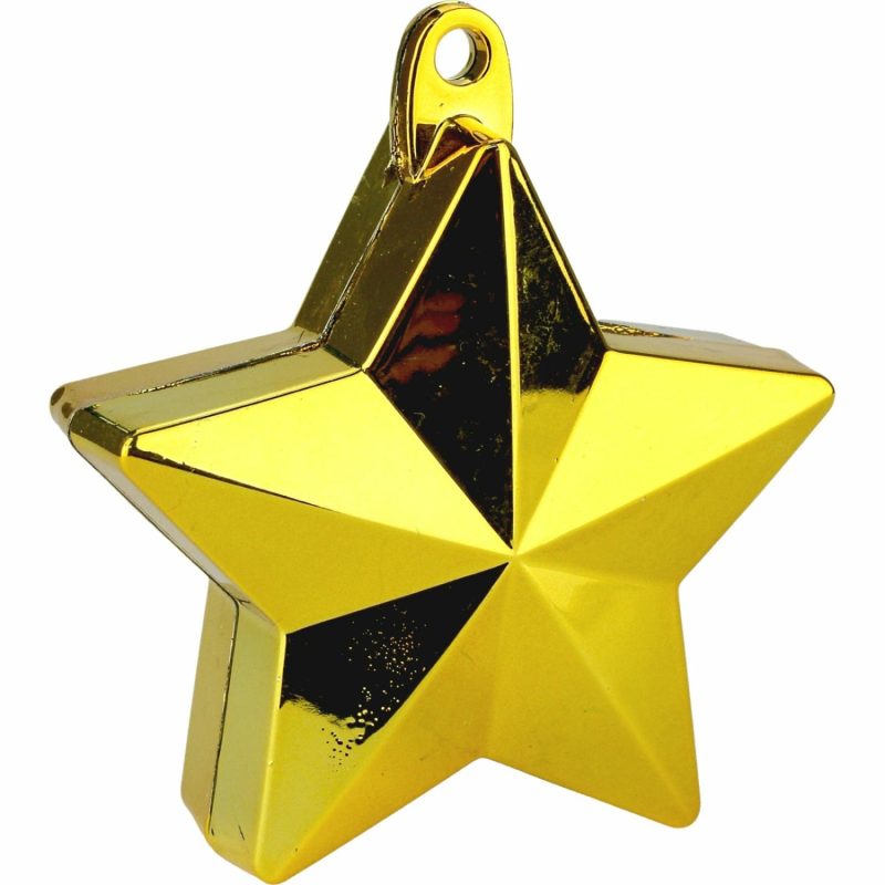 Weights, Sticks & Accessories | Metallic Gold Star Balloon Weight Balloons Weights, Sticks & Accessories