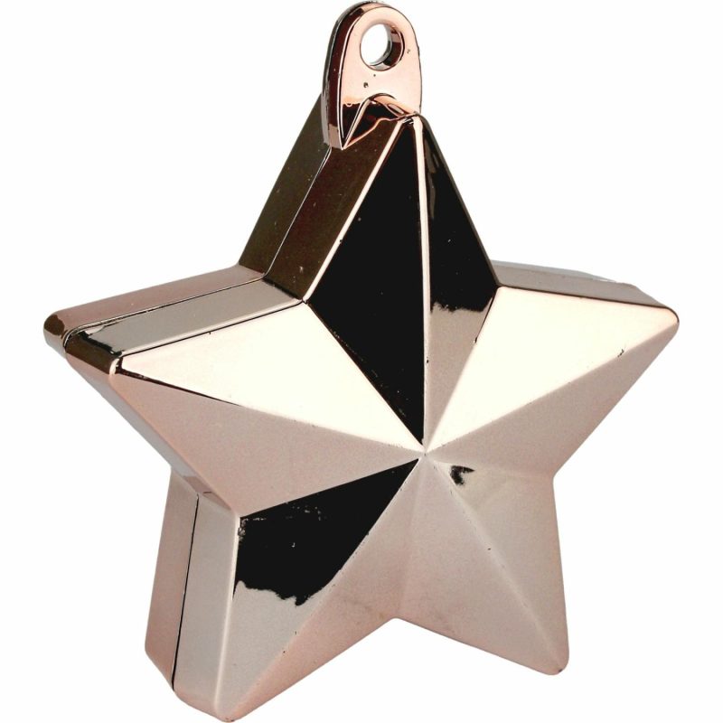 Weights, Sticks & Accessories | Metallic Rose Gold Star Balloon Weight Balloons Weights, Sticks & Accessories