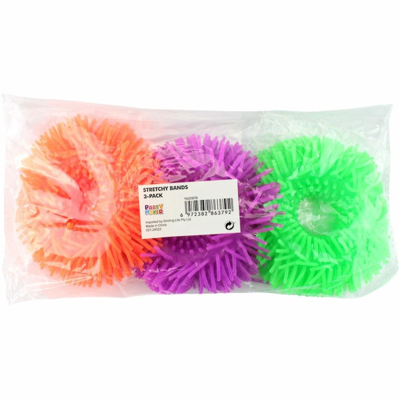 Party Bag Fillers | Stretchy Sensory Band Bracelets (Pack Of 3) Gifts Party Bag Fillers