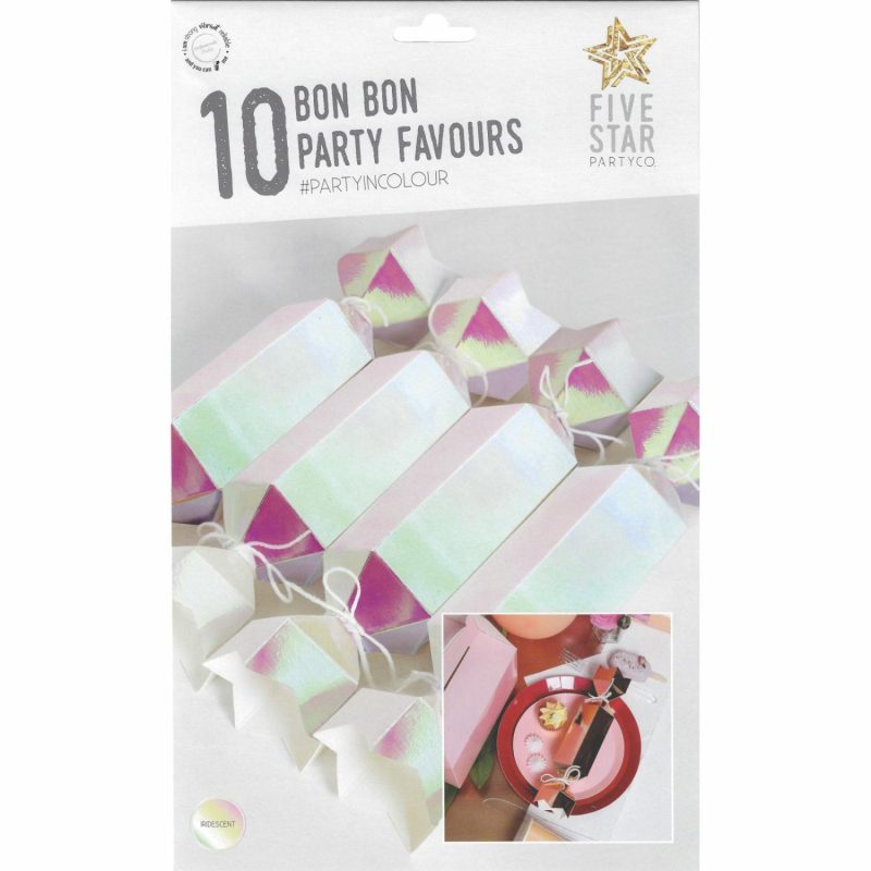 Party Boxes & Containers | Iridescent Bon Bons Boxes (Pack Of 10) Gifts Party Boxes & Containers