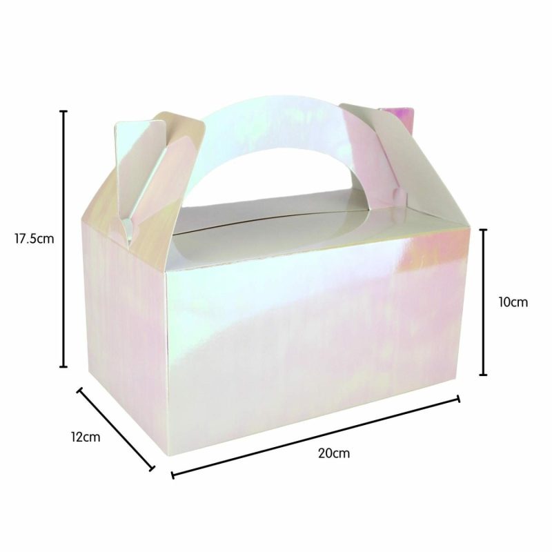 Party Boxes & Containers | Iridescent Lolly/Treat Boxes (Pack Of 5) Gifts Party Boxes & Containers