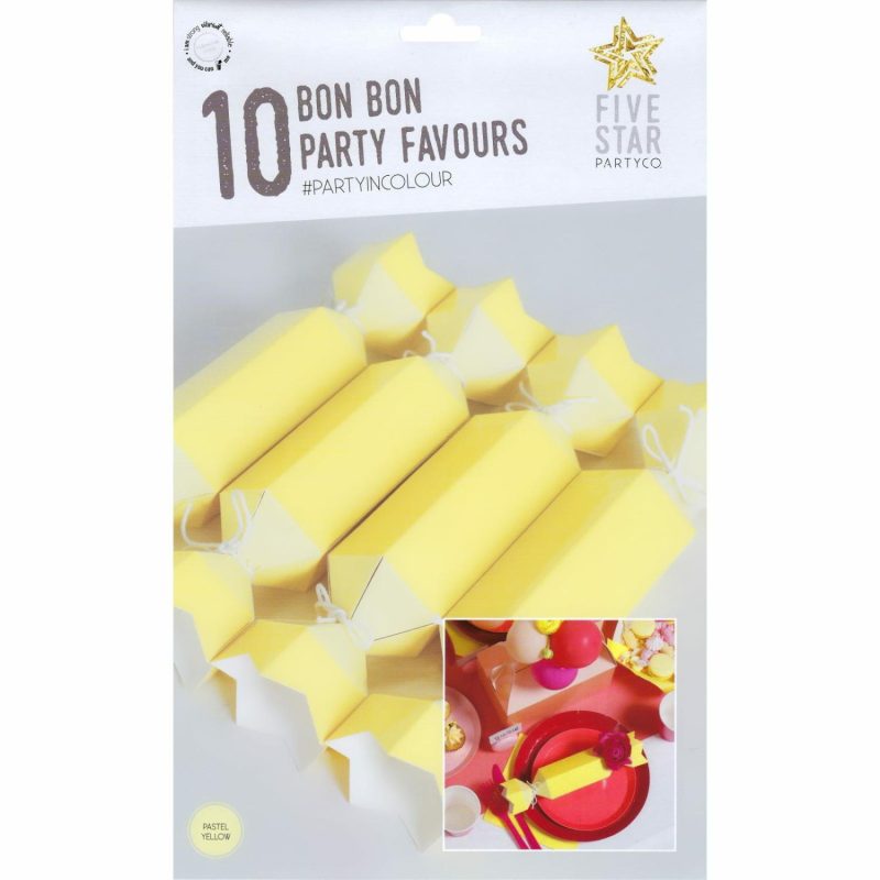 Party Boxes & Containers | Yellow Two Tone Bon Bons Boxes (Pack Of 10) Gifts Party Boxes & Containers