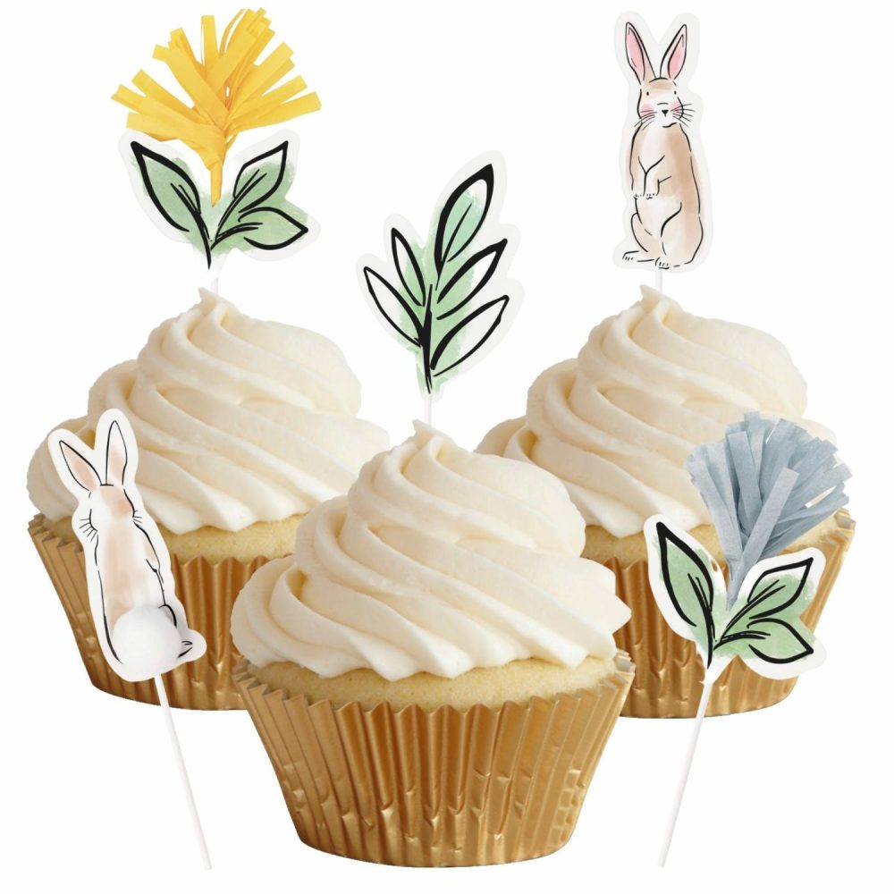 Cake & Cupcake Toppers | Dainty Easter Cake Toppers (Pack Of 5) Baking & Cake Decorating Cake & Cupcake Toppers