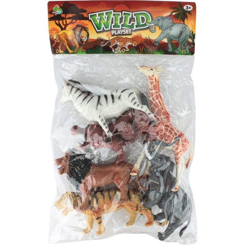 Toys | Jungle Zoo Animals Large Play Toys (Pack Of 6) Toys Toys