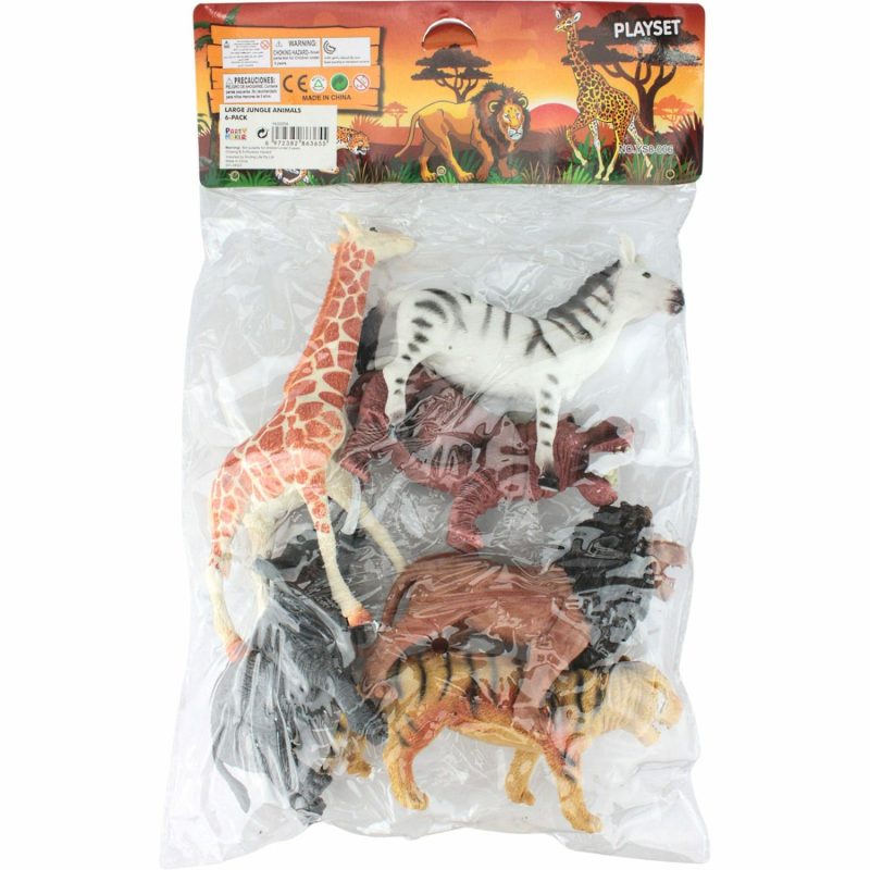 Toys | Jungle Zoo Animals Large Play Toys (Pack Of 6) Toys Toys