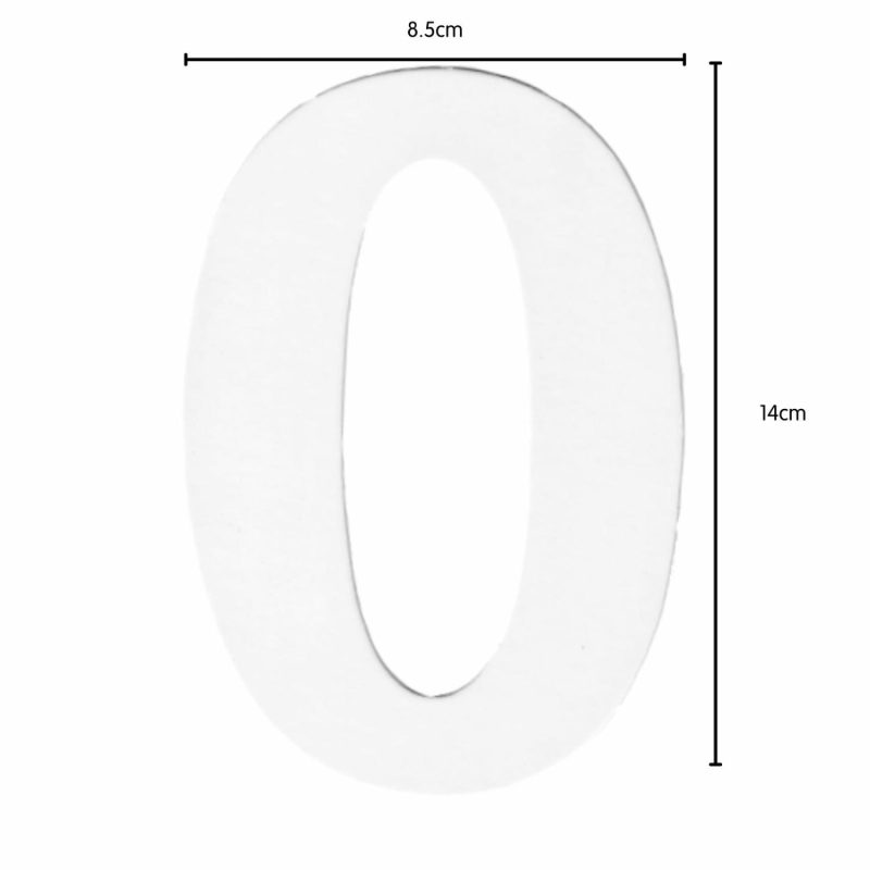 Balloon Boxes & Frames | White Cardboard Number 0 (Pack Of 2) Balloon Boxes & Frames Balloon Boxes & Frames