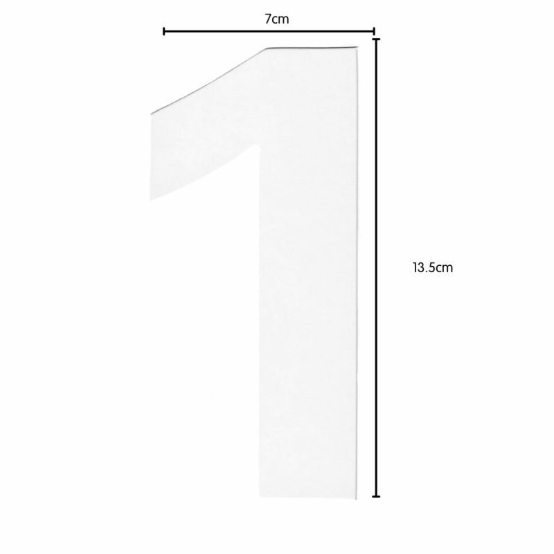 Balloon Boxes & Frames | White Cardboard Number 1 (Pack Of 2) Balloon Boxes & Frames Balloon Boxes & Frames