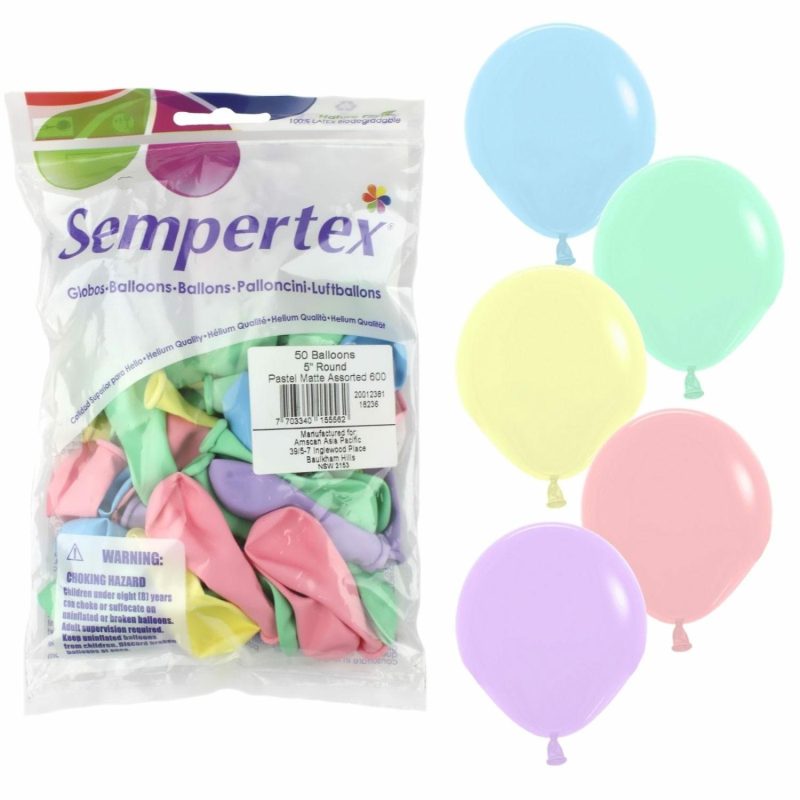 Latex Balloons | Small Pastel Matte Balloons 12Cm (Pack Of 50) Balloons Latex Balloons