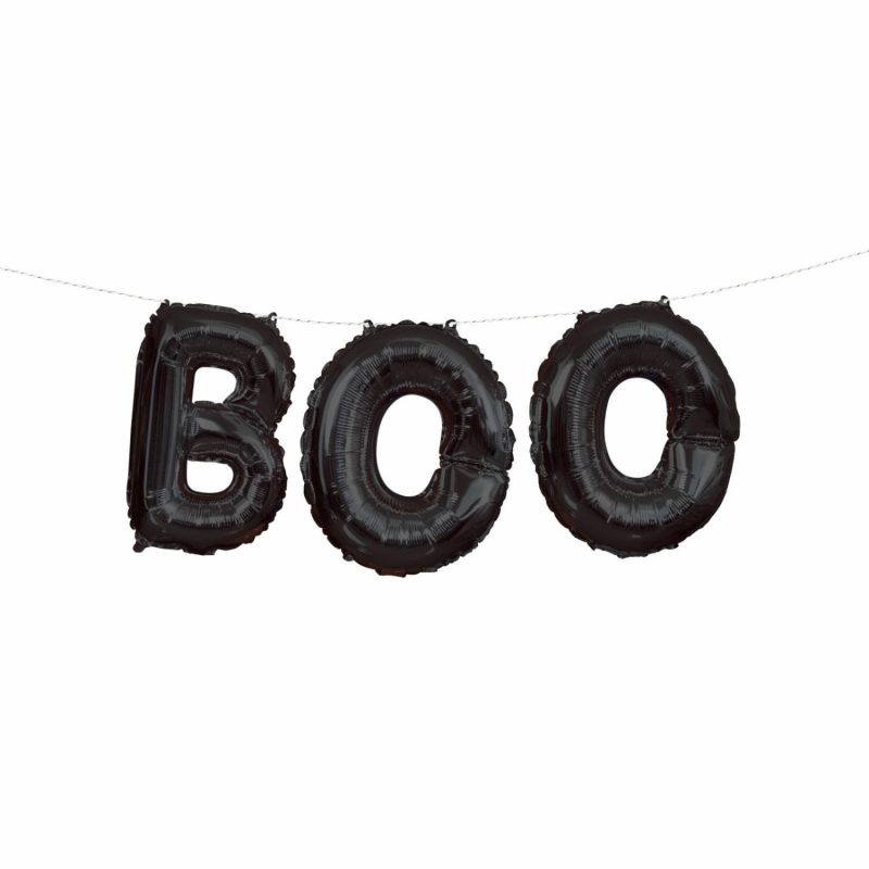 Letters & Numbers | Boo Foil Letter Balloon Banner (Air Fill) Balloons Foil Balloons