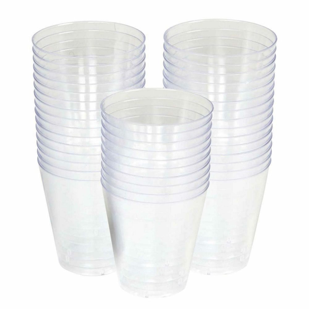 Cups & Glasses | Clear Plastic Shot Glasses (Pack Of 40) Catering & Kitchen Cups & Glasses