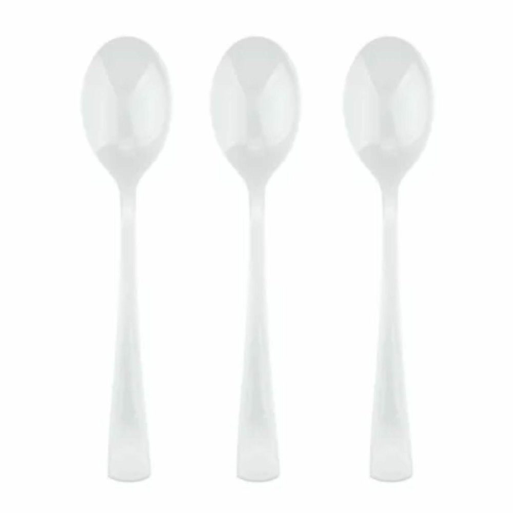 Cutlery & Utensils | White Reusable Plastic Spoons (Bulk Pack Of 50) Catering & Kitchen Cutlery & Utensils