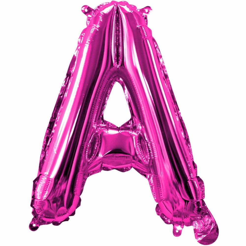 Letters & Numbers | Pink Letter A Foil Air Fill Balloon 35Cm Balloons Letters & Numbers