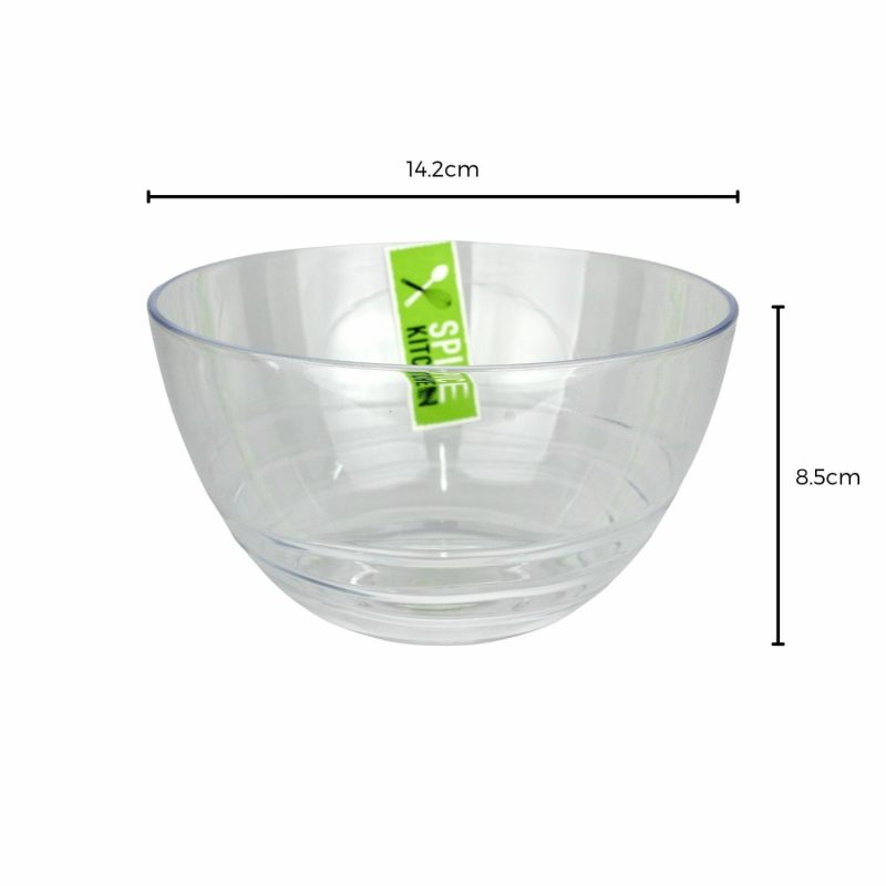 Plates, Platters & Bowls | Clear Plastic Wave Serving Bowl 14Cm Catering & Kitchen Plates, Platters & Bowls