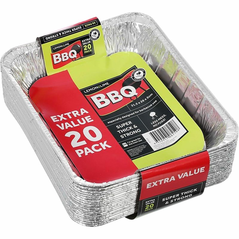 Storage & Containers | Foil Bbq Trays 31.5Cm X 26Cm X 5Cm (Pack Of 20) Catering & Kitchen Storage & Containers