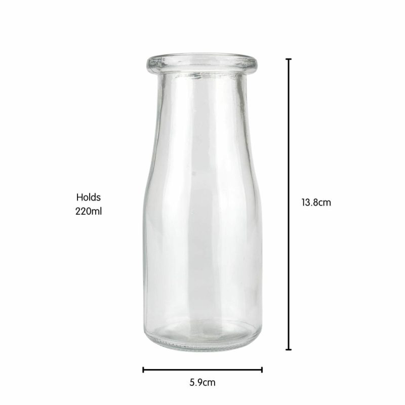 Storage & Containers | Glass Milk Bottle 220Ml Catering & Kitchen Storage & Containers